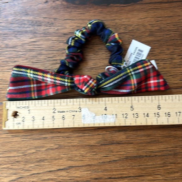 J. Crew Plaid Hair Scrunchie - Red and Blue - Picture 4 of 4
